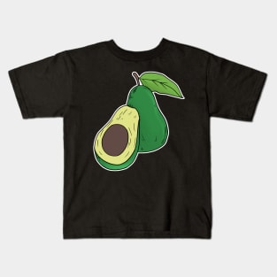 Avocado hand drawn fruits summer Kids T-Shirt